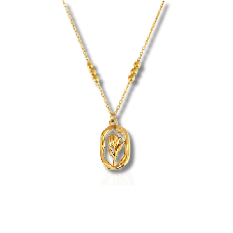 Gouden Rozen Hanger Ketting - Penelope