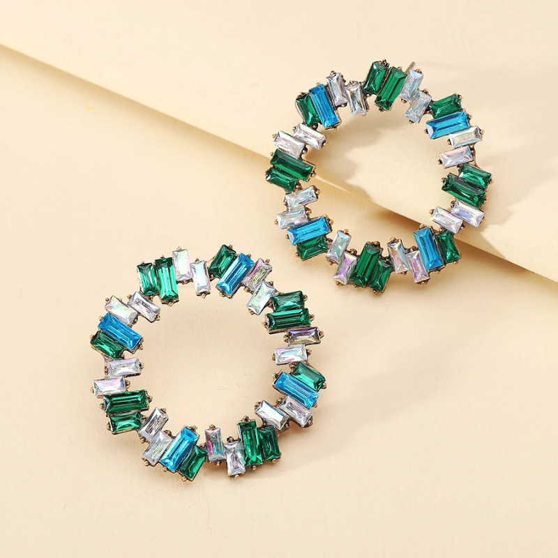 Ronde Oorknopjes met Strass - Marie