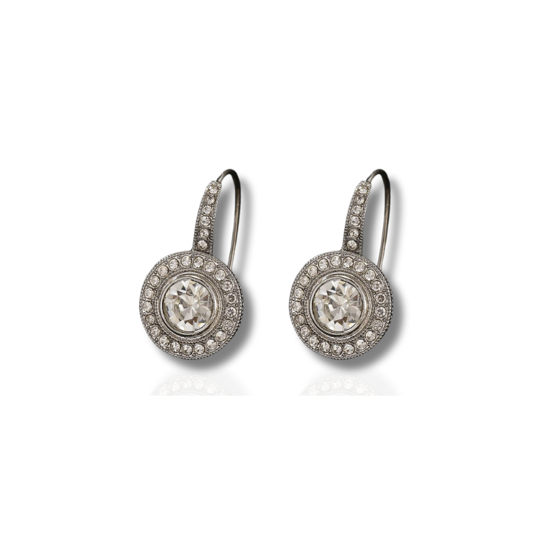 Vintage Zilveren Oorbellen Met Zirkonia | Zilver