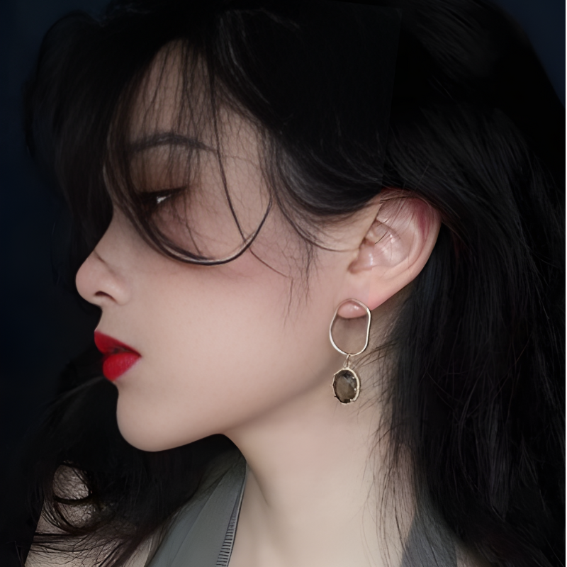 Vintage Asymmetrische Crystal Stud Oorbellen - Molly