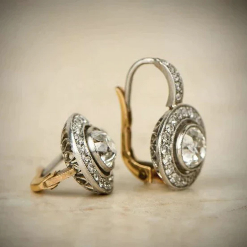 Vintage Zilveren Oorbellen Met Zirkonia | Zilver