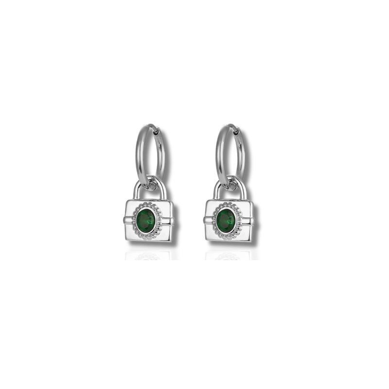 Elegante Edelsteen Slot Oorbellen - Aubrielle