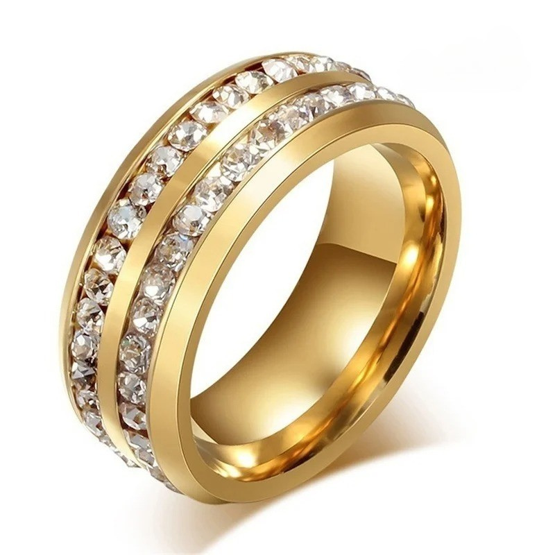 Vergulde Zirkoon Kristallen Ring - Glenda