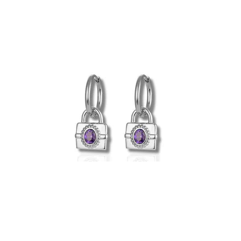 Elegante Edelsteen Slot Oorbellen - Aubrielle