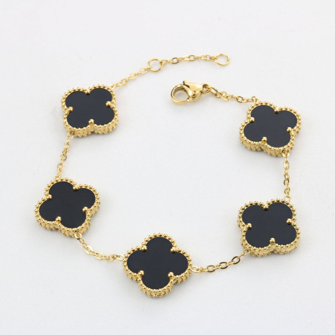 Gouden klaver armband | Goud