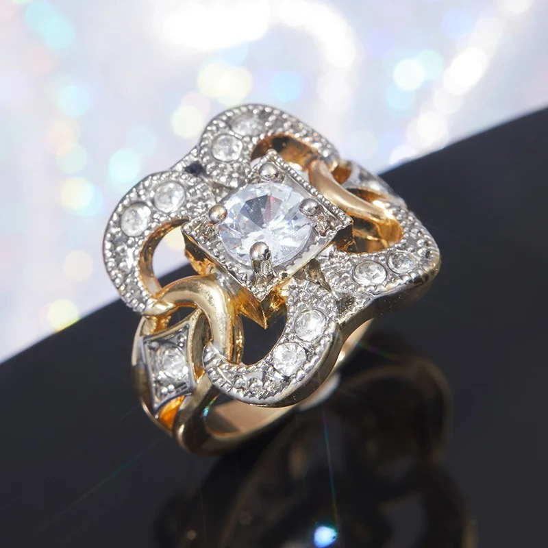 Vintage Zirkonia Gouden Ring | Goud