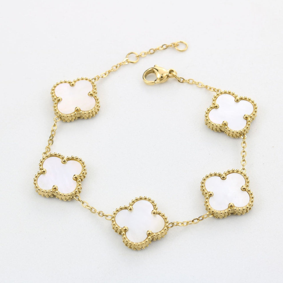 Gouden klaver armband | Goud