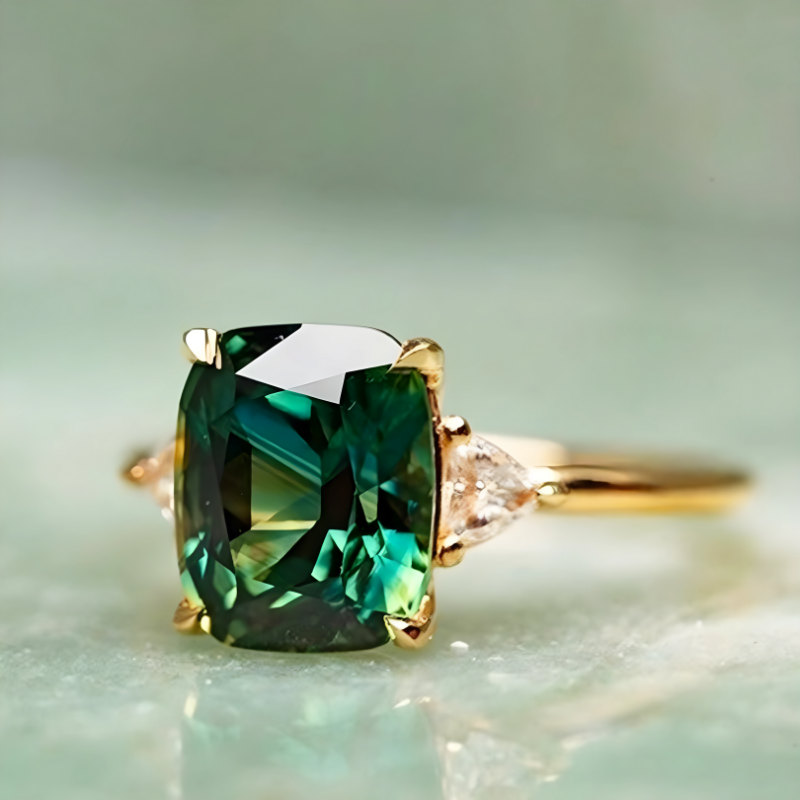 Groene Zirkonia Ring in Goud | Goud