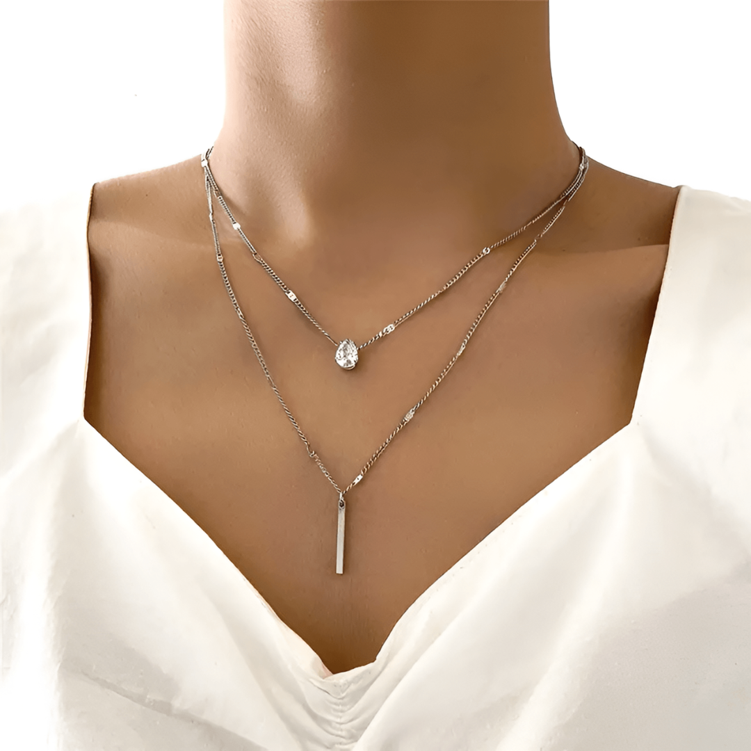 Lichtgevende rasterketting | Verguld