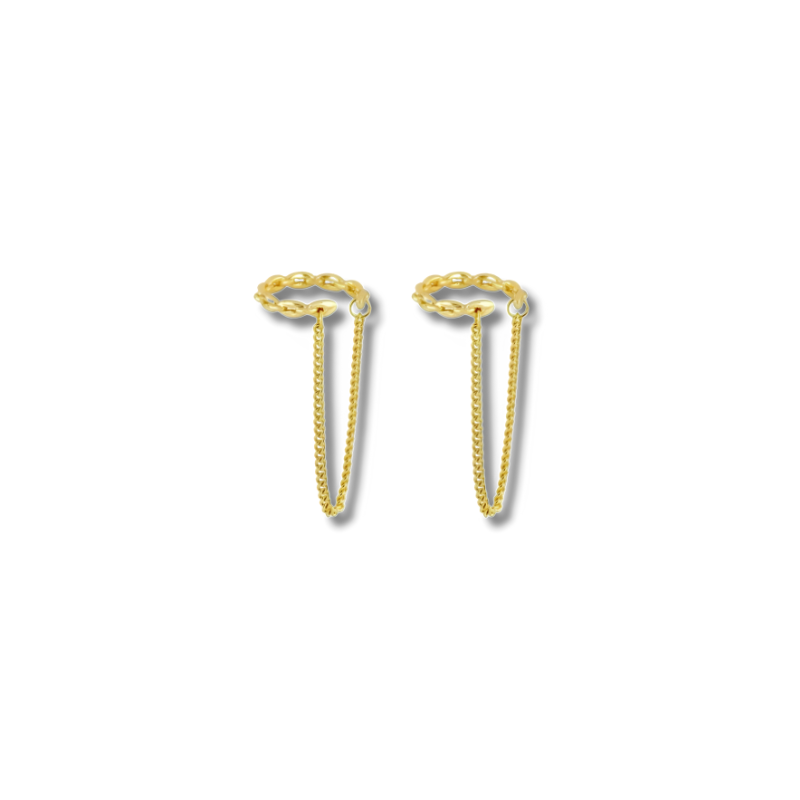 Elegante Vergulde Hanger Oorbellen Set - Bibi