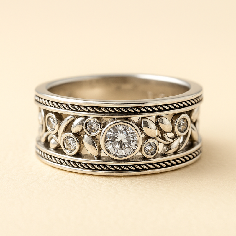 Vintage Zilveren En Zirkonia Ring | Zilver