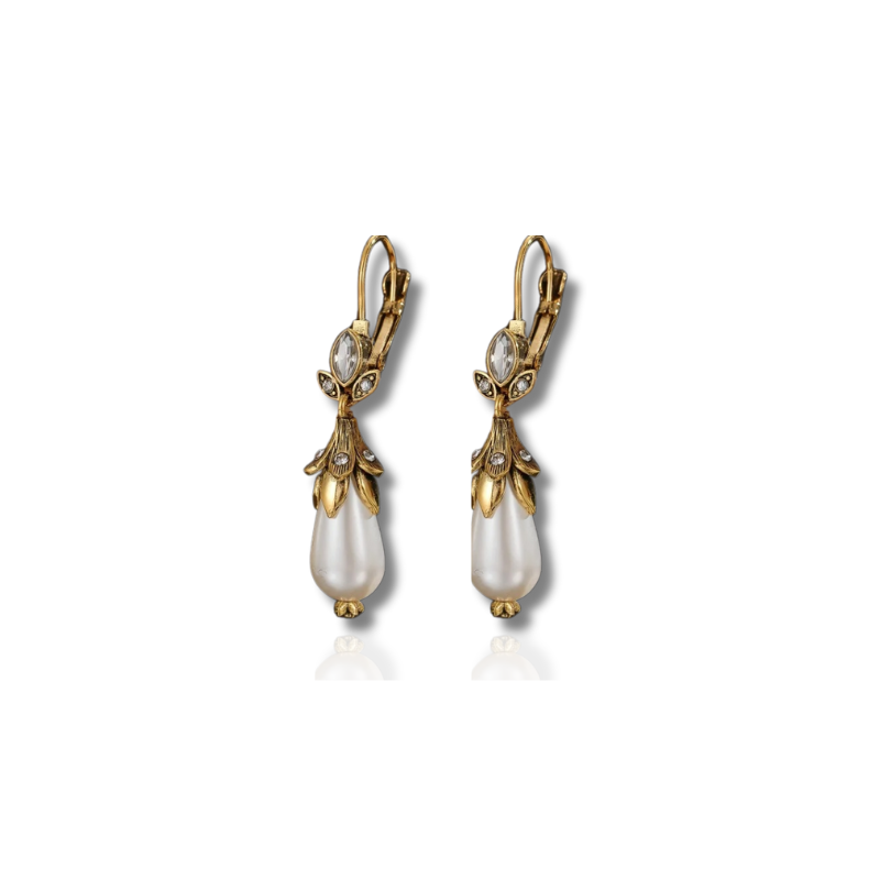 Vintage Parel Druppeloorbellen - Elegance