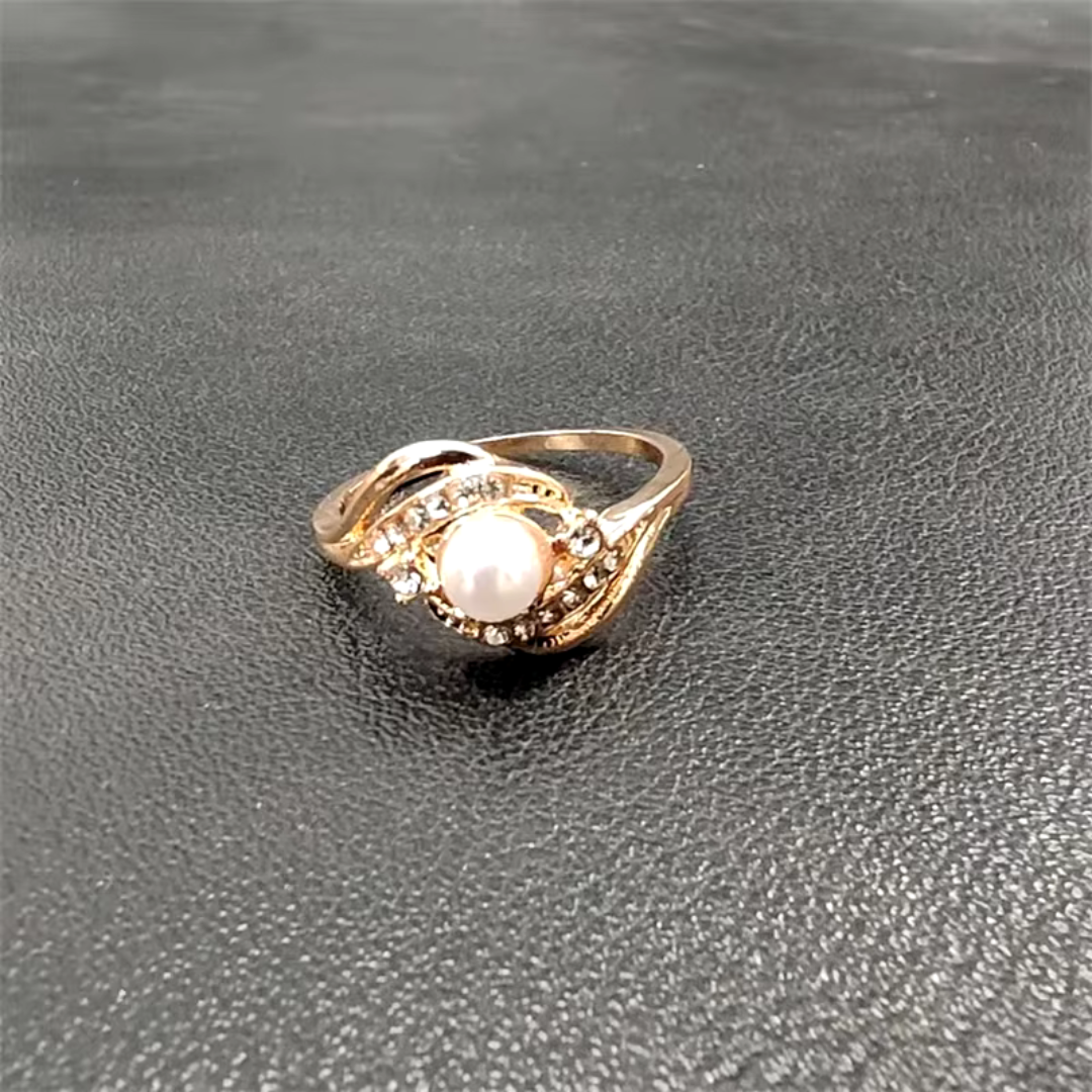 Elegante Ring Met Parel En Briljant Goud | Goud