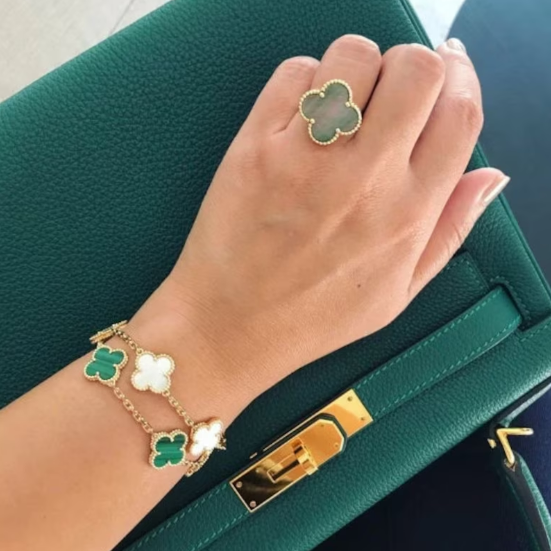 Gouden klaver armband | Goud