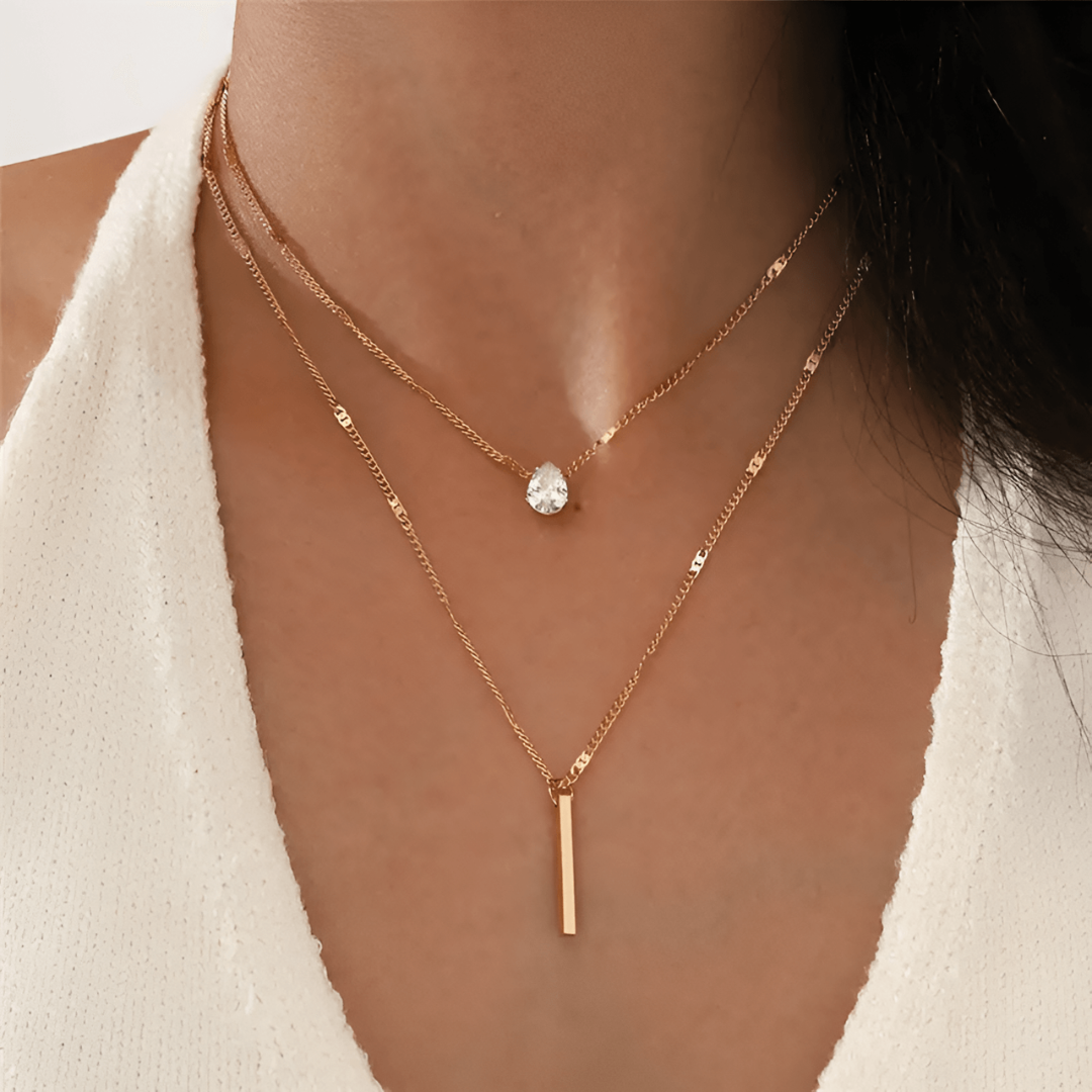 Lichtgevende rasterketting | Verguld
