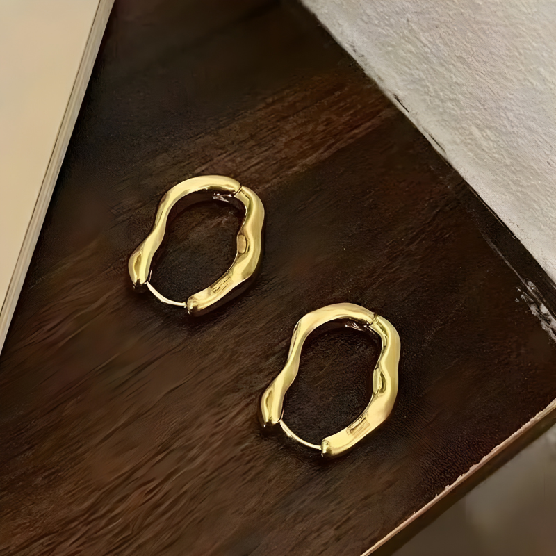 Elegante Onregelmatige Hoepel Oorbellen - Olivia