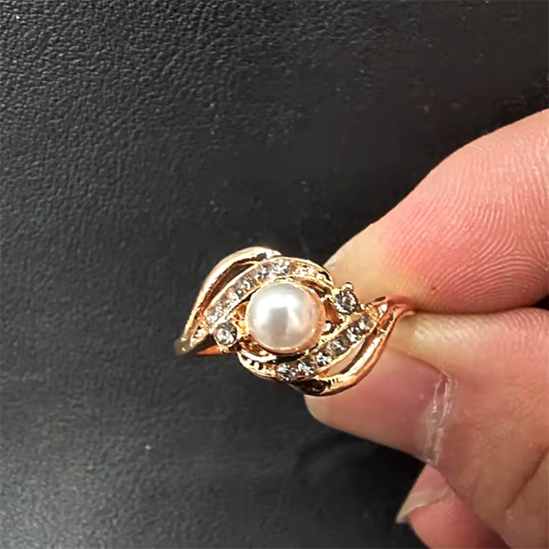 Elegante Ring Met Parel En Briljant Goud | Goud