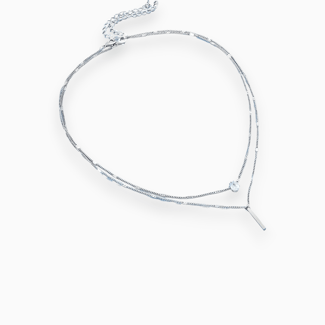 Lichtgevende rasterketting | Verguld