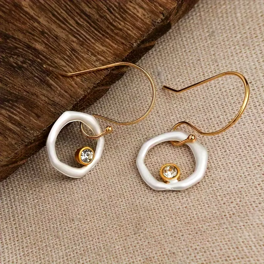 Vintage Gouden En Zilveren Zirkonia Oorbellen | Goud