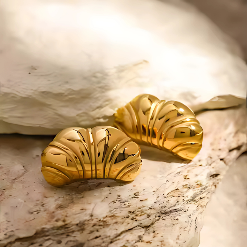 Elegante Glans Croissant Oorbellen - Jasmine