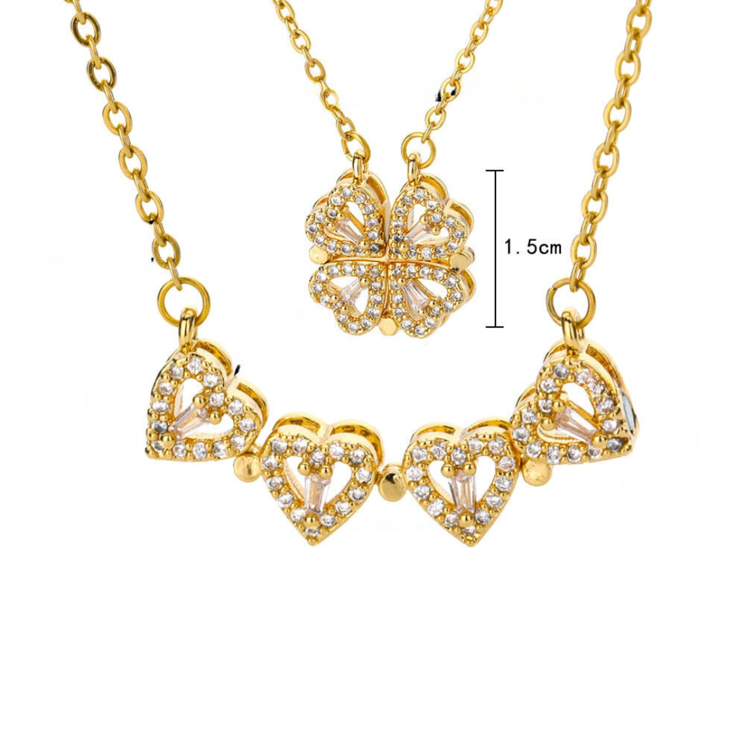 Luxe diamanten halsketting | Goud