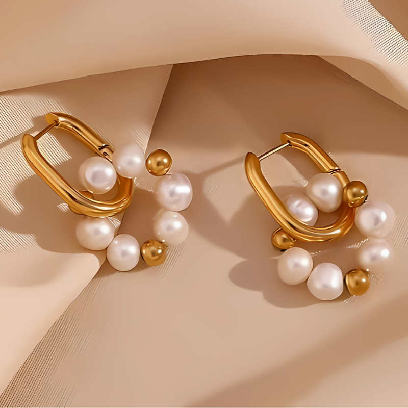 Elegante Parel Bengelen Oorbellen - Lana