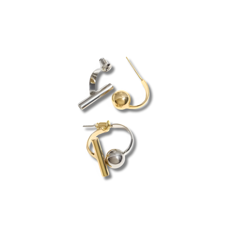 Twee-Tonige Bal Dangle Oorbellen - Felicity