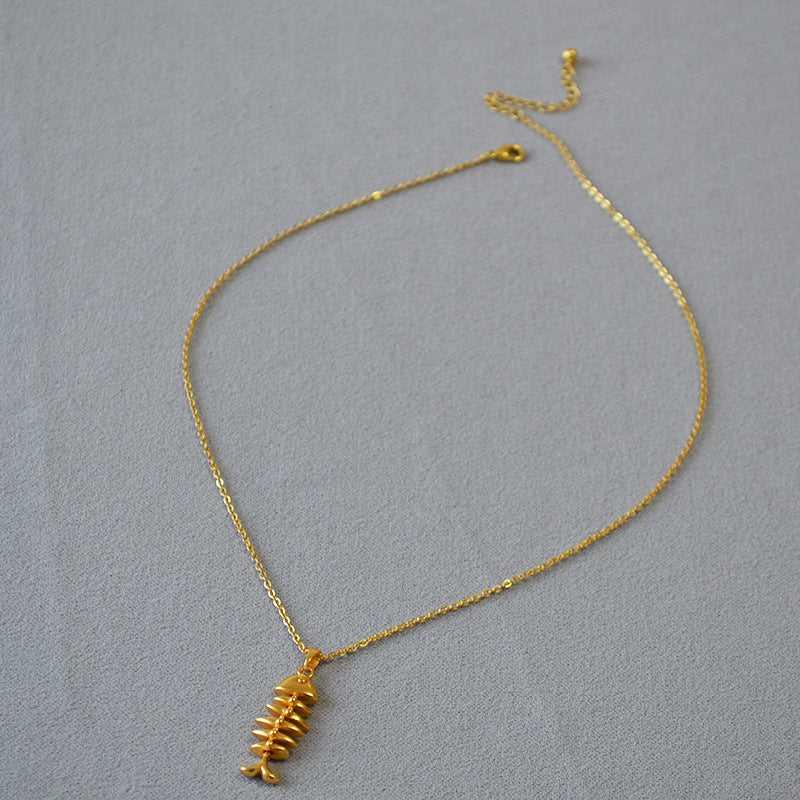 Vergulde Visgraat Hanger - Merle