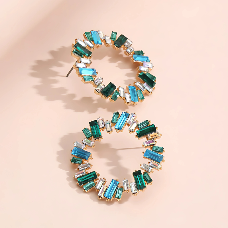 Ronde Oorknopjes met Strass - Marie