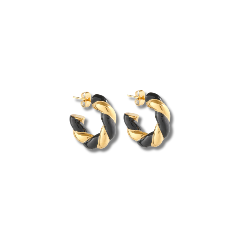 Twisted Hoop Oorbellen met Gouden Plating - Delilah