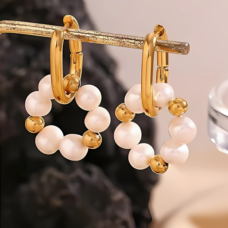 Elegante Parel Bengelen Oorbellen - Lana