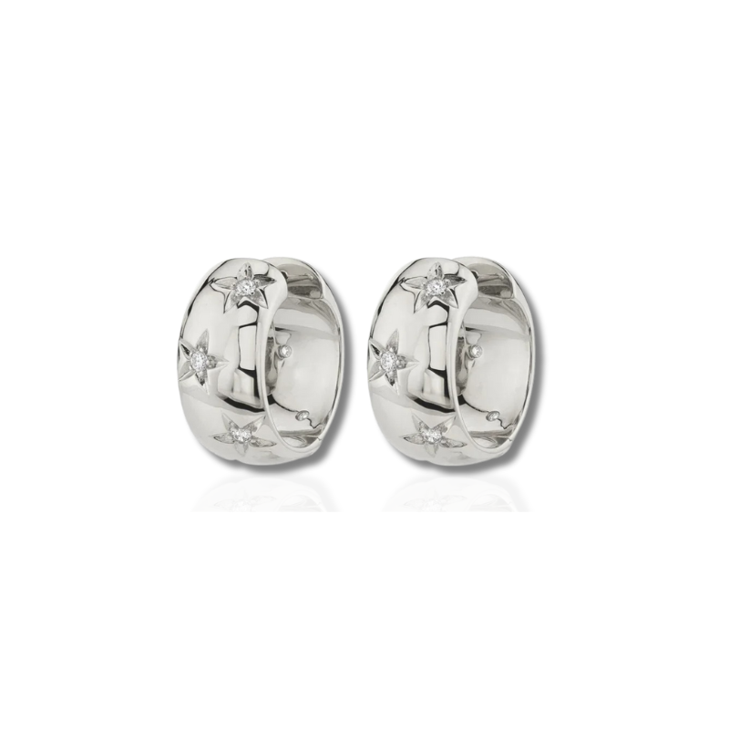 Chunky Ster Zircon Hoop Oorbellen - Angela