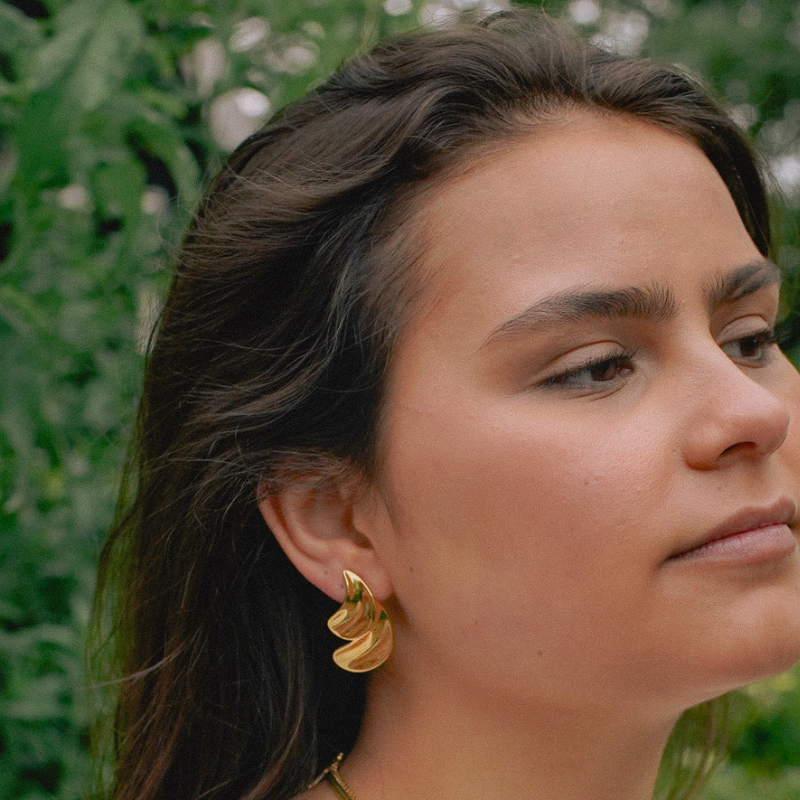 Vintage oorbellen met dubbele traanvorm – Millie