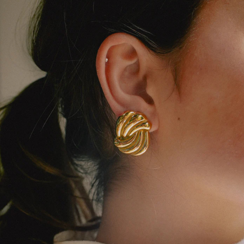 Twist Knot Oorbellen Elegant Ontwerp - Mandy