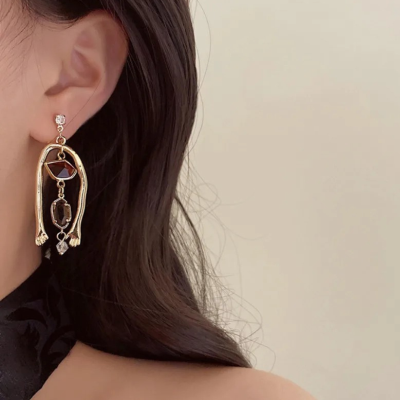 Vintage Asymmetrische Dangle Oorbellen - Kylie
