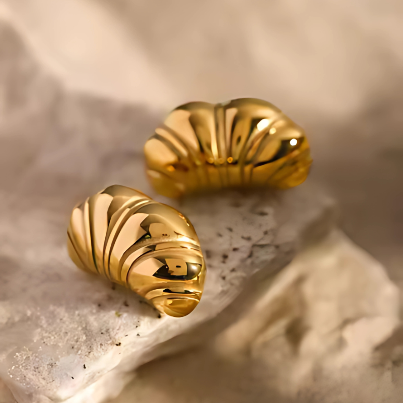 Elegante Glans Croissant Oorbellen - Jasmine
