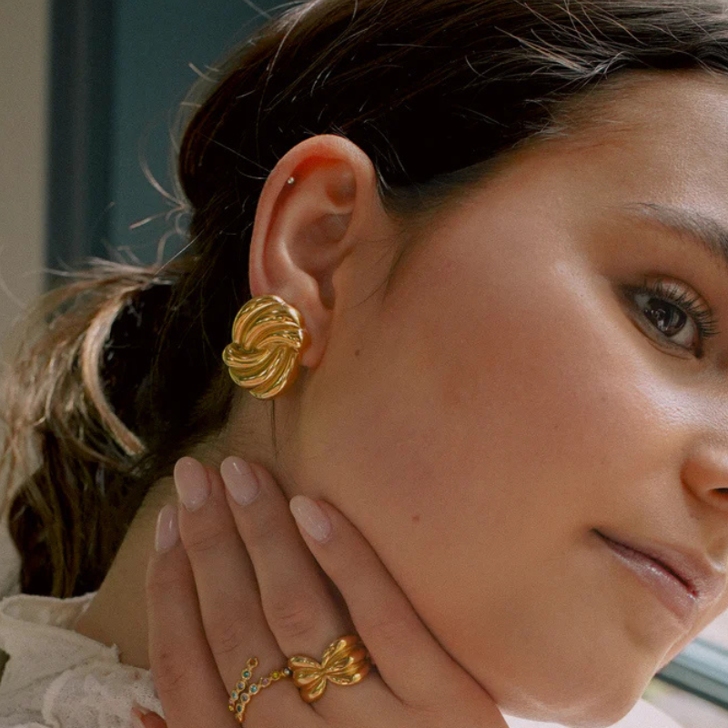 Twist Knot Oorbellen Elegant Ontwerp - Mandy