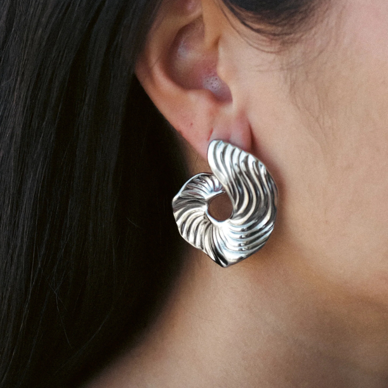 Swirl Trendy Hoepel Oorbellen - Zoe