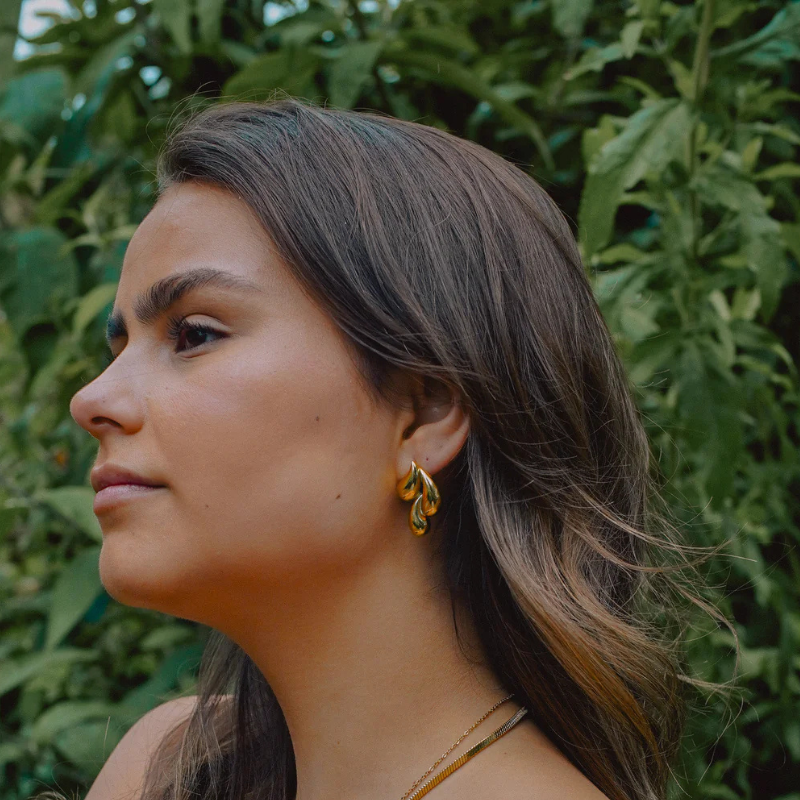 Teardrop Gouden Oorbellen - Maaike