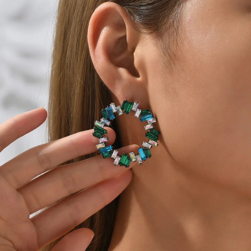 Ronde Oorknopjes met Strass - Marie