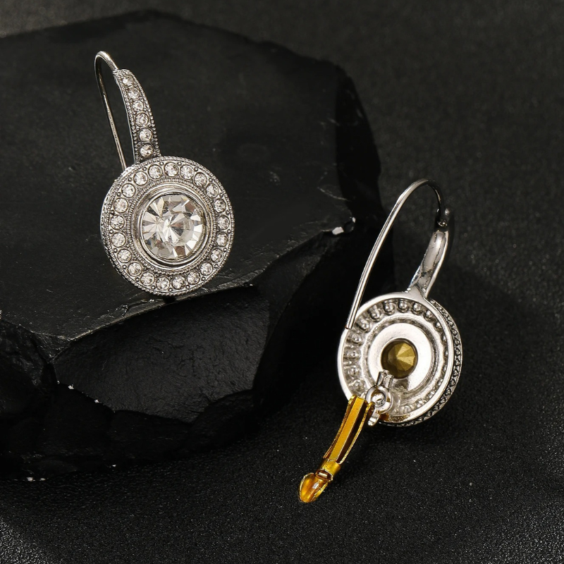 Vintage Zilveren Oorbellen Met Zirkonia | Zilver