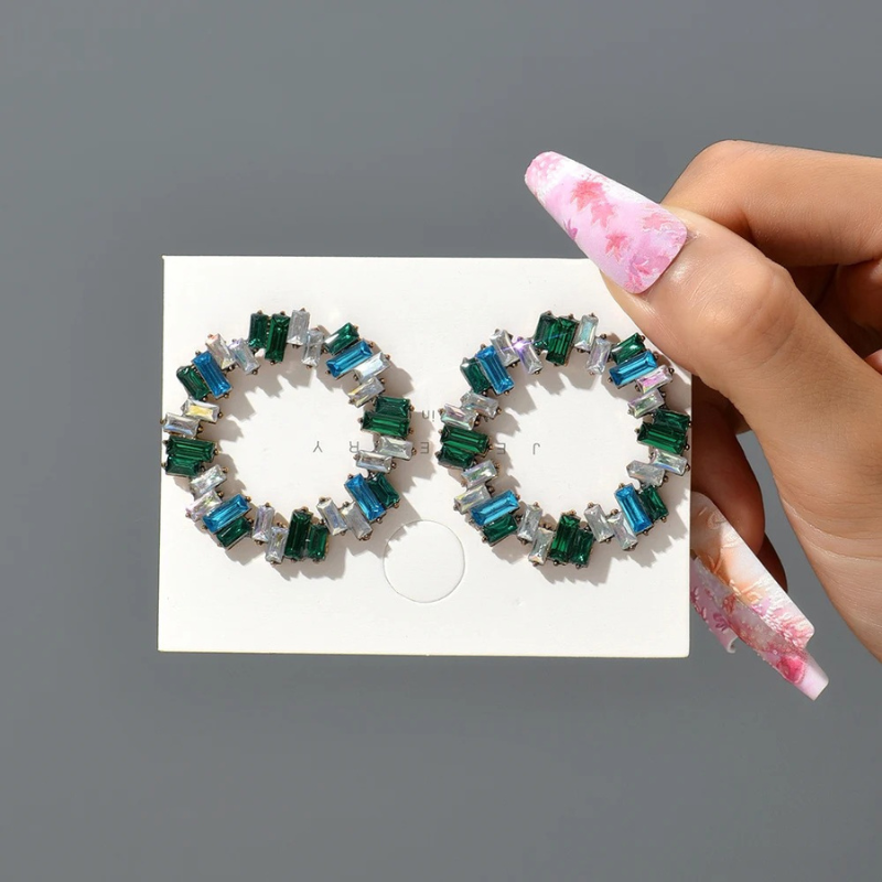 Ronde Oorknopjes met Strass - Marie