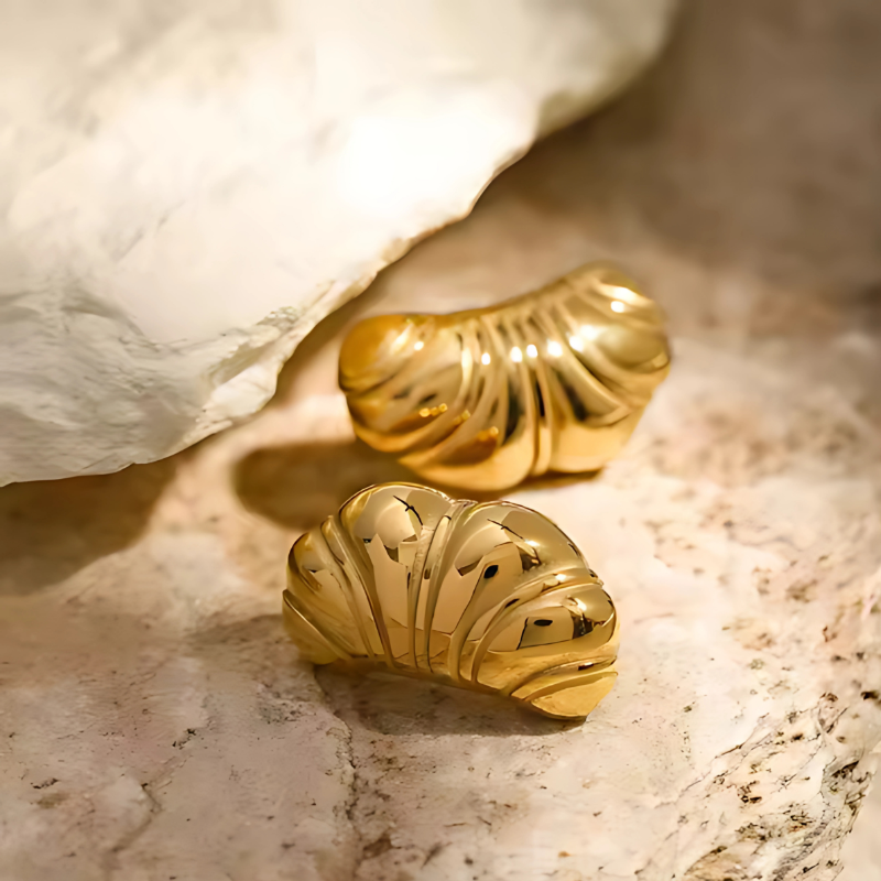 Elegante Glans Croissant Oorbellen - Jasmine