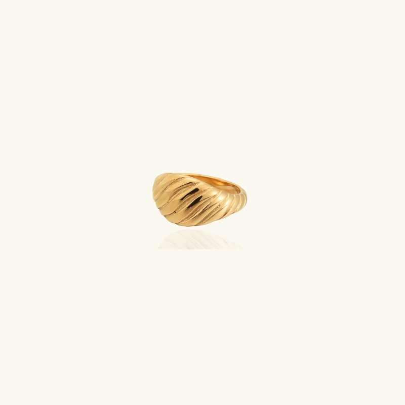 Vergulde Twist Ring - Leona