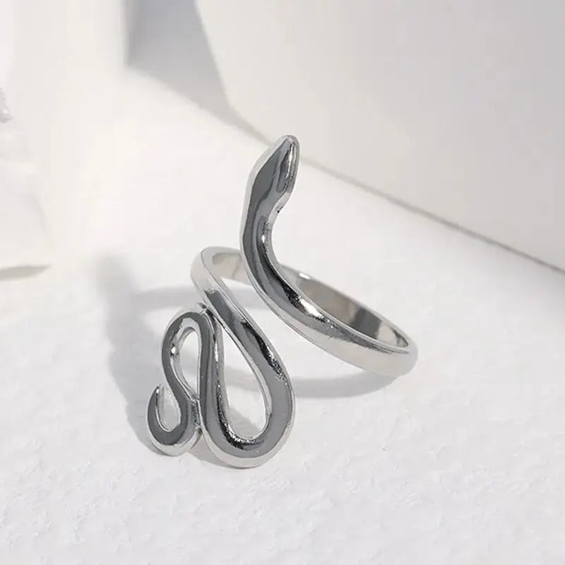 Vergulde Vintage Gothic Slang Verstelbare Ringen - Suzanne