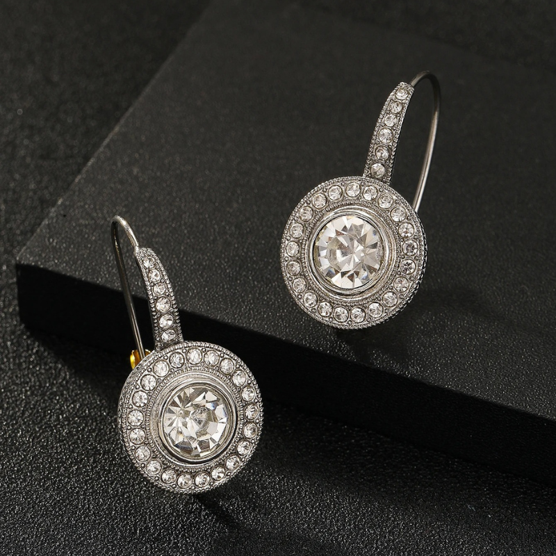 Vintage Zilveren Oorbellen Met Zirkonia | Zilver