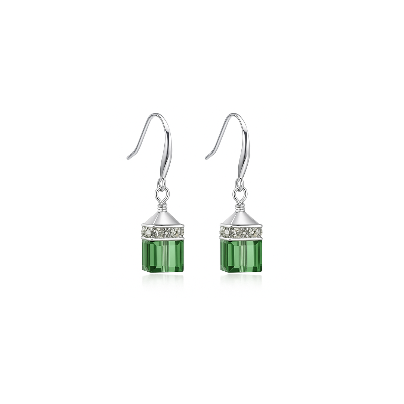 Peridootkristal Oorbellen met Stralende Groene Gloed – Vivi