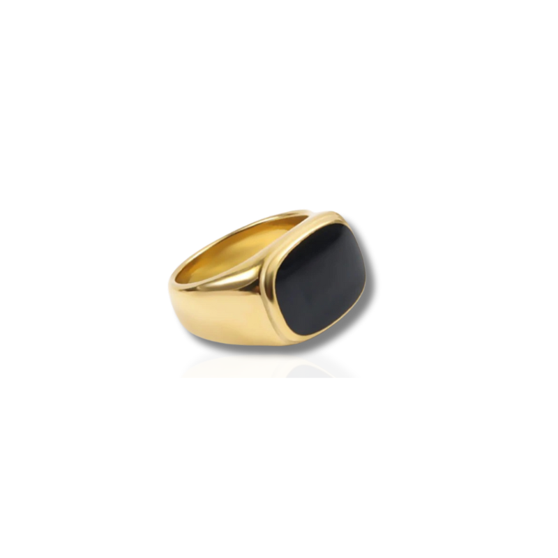 Vintage Grote Vierkante Schelp Ring - Caroline