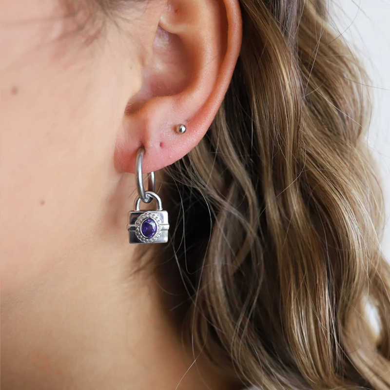Elegante Edelsteen Slot Oorbellen - Aubrielle