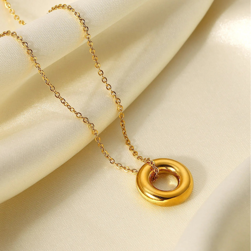 Goud Vergulde Zirkonia Hanger Ketting - Kate